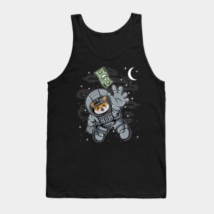 Astronaut Reaching Floki Inu Coin To The Moon Floki Army Crypto Token Cryptocurrency Blockchain Wallet Birthday Gift For Men Women Kids Tank Top